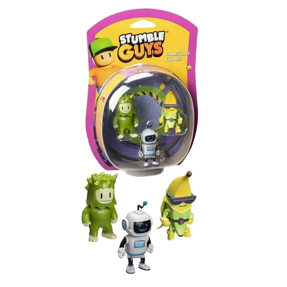 OMZ PMI SG2220 Stumble Guys Figür Seti 3lü -Necotoys Kız Erkek Çocuk Oyuncak Eğitici Oyuncaklar ürün görseli 1