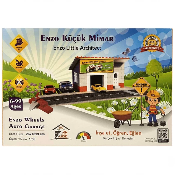 OMZ Enzo Oto Garaj - 04028EN Kız Erkek Çocuk Oyuncak Eğitici Oyuncaklar ürün görseli 1
