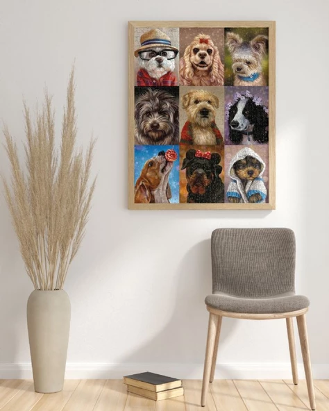 Nova 1000 Parça Sevimli Köpekler Kolajı Puzzle - Resim 4