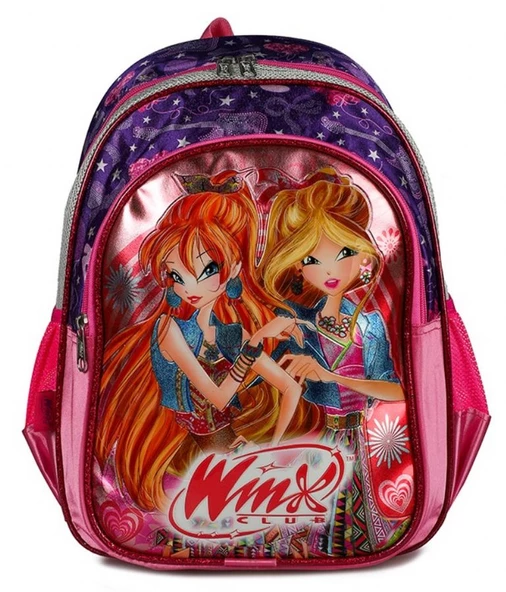 Yaygan Winx Club Pembe/Mor Kız Çocuk Okul Çantası ürün görseli 1