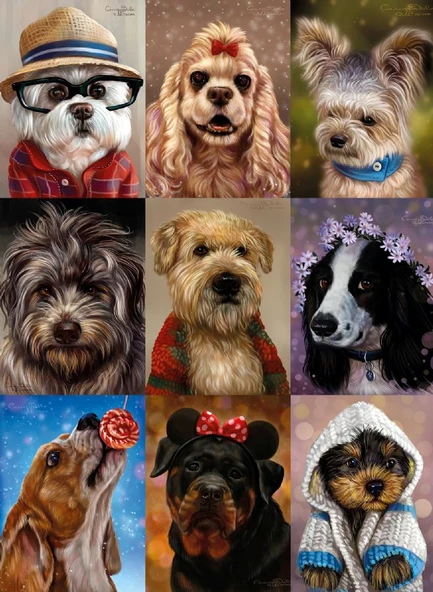 Nova 1000 Parça Sevimli Köpekler Kolajı Puzzle ürün görseli 1