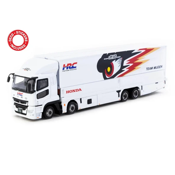 OMZ Tarmac Works 1/64 Mitsubishi Fuso Super Great TEAM MUGEN Kız Erkek Çocuk Oyuncak Eğitici Oyuncaklar ürün görseli 1