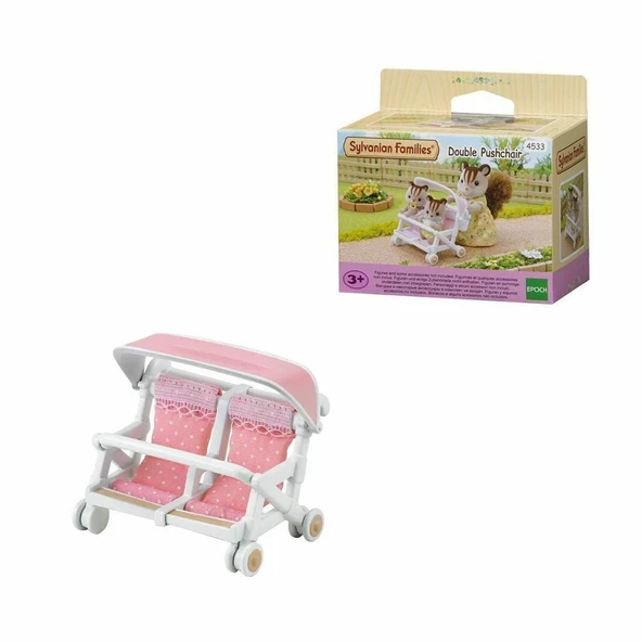 OMZ 4533 Sylvanian Families İkili Puset +3 yaş Kız Erkek Çocuk Oyuncak Eğitici Oyuncaklar ürün görseli 1