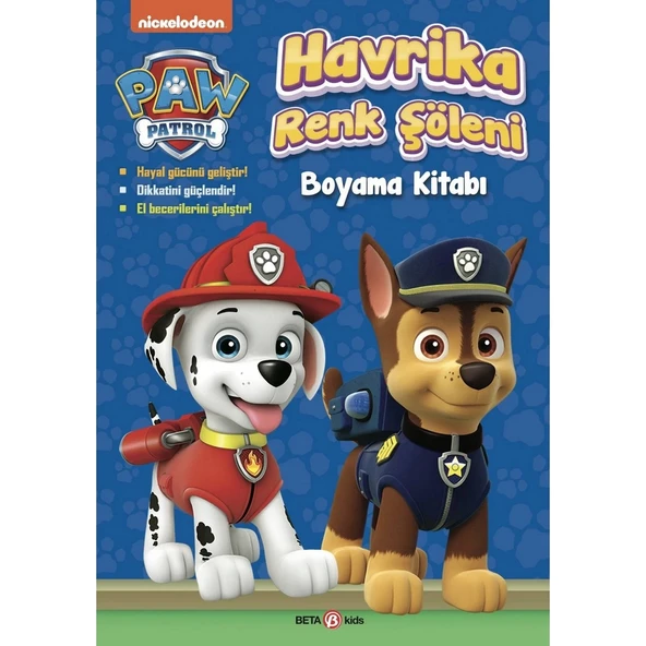 OMZ Paw Patrol Havrika Renk Şöleni Boyama Kitabı Kız Erkek Çocuk Oyuncak Eğitici Oyuncaklar ürün görseli 1
