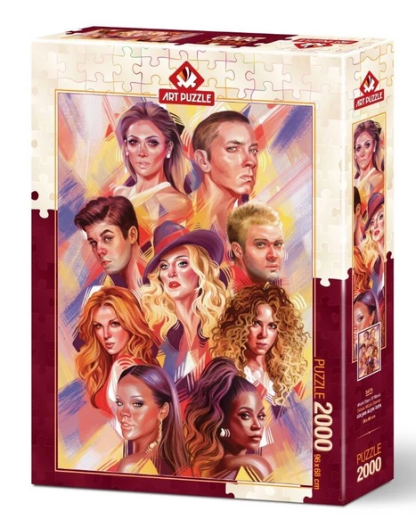 Art 2000 Parça Dünya Müzik Starları Puzzle - Resim 2