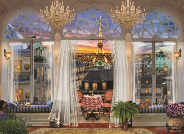 Anatolian Paris Teras Manzarası 1000 Parça Puzzle ürün görseli 1