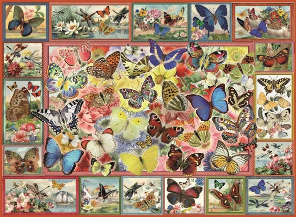 Amatolian 1000 Parça Kelebek Sürüsü Puzzle (Lots Of Butterflies) ürün görseli 1
