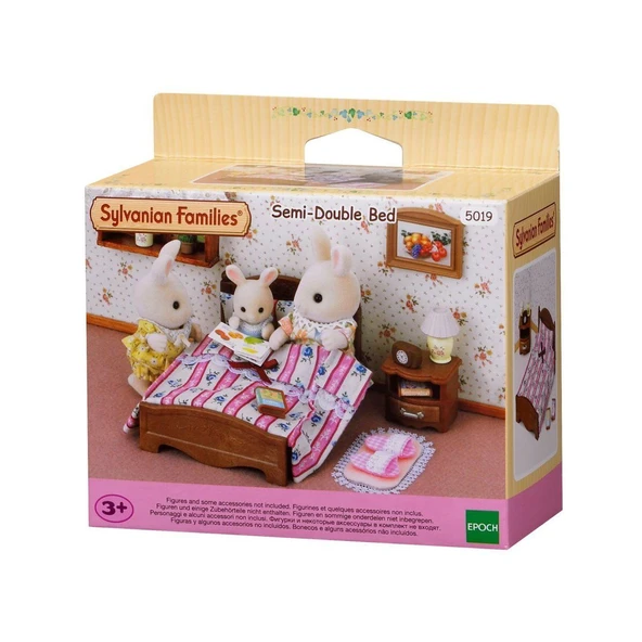 OMZ 5019 Sylvanian Families İki Kişilik Yatak Seti figürler ayrı satılır +3 yaş Kız Erkek Çocuk Oyuncak ürün görseli 1