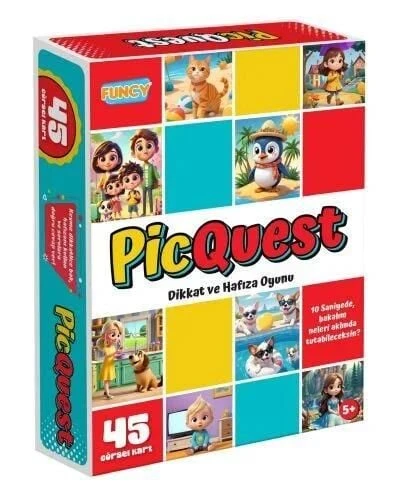 OMZ PİCQUEST DİKKAT VE HAFIZA OYUNU -FNC Kız Erkek Çocuk Oyuncak Eğitici Oyuncaklar ürün görseli 1
