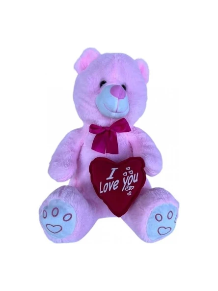 OMZ PELUŞ 50CM KALPLİ AYI HALLEY Kız Erkek Çocuk Oyuncak Eğitici Oyuncaklar ürün görseli 1