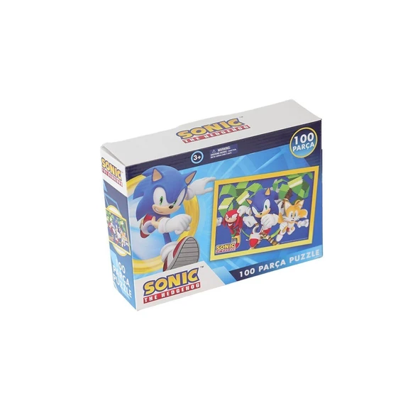 OMZ SO0090 SONİC 100 PARÇA PUZZLE Kız Erkek Çocuk Oyuncak Eğitici Oyuncaklar ürün görseli 1