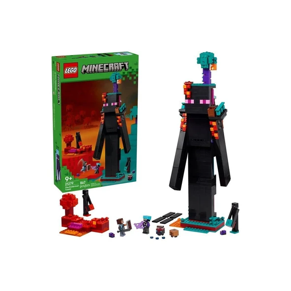 OMZ 21279 Lego Minecraft Enderman Kulesi 867 parça +9 yaş Kız Erkek Çocuk Oyuncak Eğitici Oyuncaklar ürün görseli 1