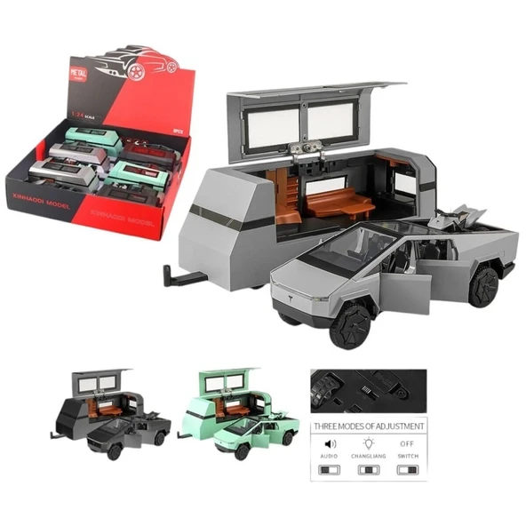 OMZ XHD-B3230-Vardem Çek Bırak Işıklı ve Sesli Truck Model Karavan 1:32 Kız Erkek Çocuk Oyuncak Eğitici ürün görseli 1