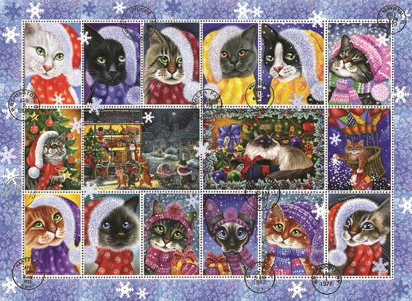 Anatolian Yeniyıl Kedileri 1000 Parça Puzzle ürün görseli 1