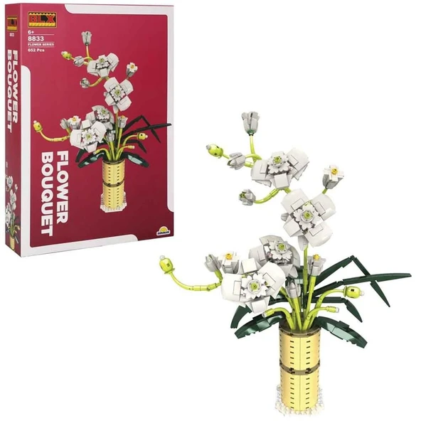 OMZ WOW BLX FLOWER SET YAZ ORKİDESİ 625 PRÇ Kız Erkek Çocuk Oyuncak Eğitici Oyuncaklar ürün görseli 1