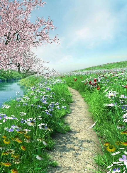 Nova 1000 Parça Çiçekli Patika Yol Puzzle - Huzura Yolculuk ürün görseli 1