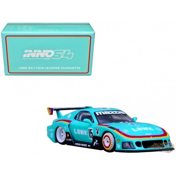 OMZ Inno 1/64 LBWK RX7 LB-Super Silhoutte Kız Erkek Çocuk Oyuncak Eğitici Oyuncaklar ürün görseli 1
