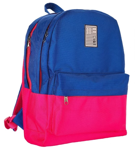 Its Just My Bag Mavi Pembe Kolej Sırt Çantası - Üç Gözlü - Me Partners 10066 ürün görseli 1