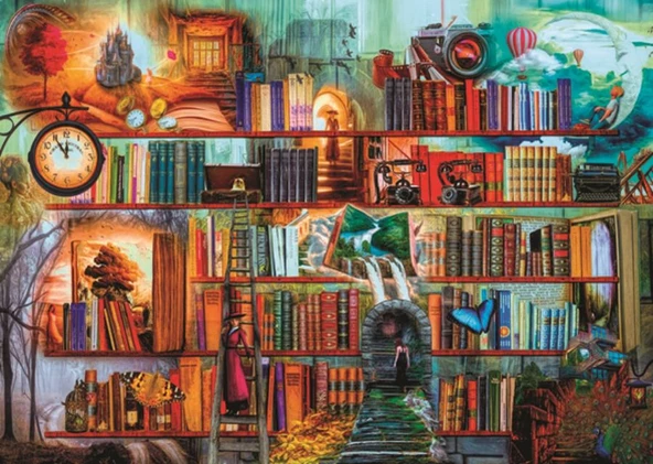 Anatolian 3000 Parçalık Gizemli Kitaplık Puzzle ürün görseli 1