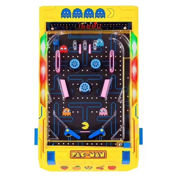 OMZ Sesli ve Işıklı Pac-Man Arcade Masaüstü Pinball Kız Erkek Çocuk Oyuncak Eğitici Oyuncaklar ürün görseli 1