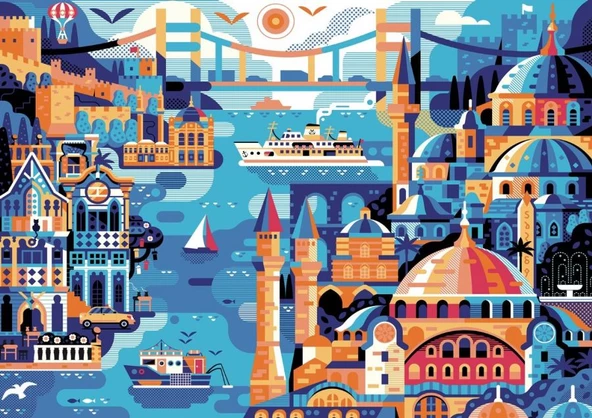 Nova 1000 Parça Panoramik İstanbul Manzarası Puzzle ürün görseli 1