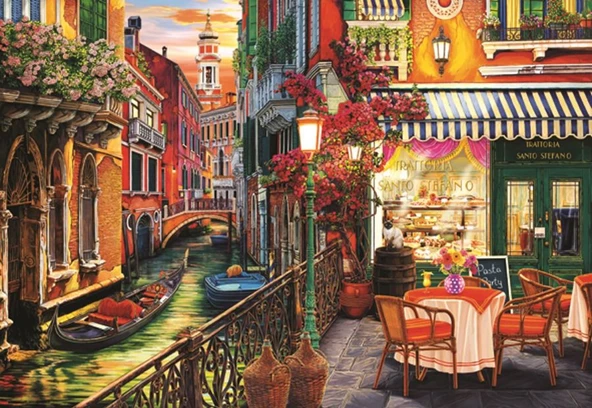 Anatolian 2000 Parça Venedik Kafe Puzzle - 96x66 cm ürün görseli 1