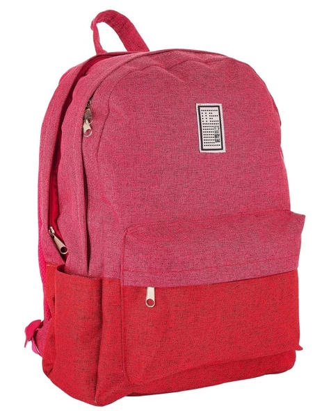 Its Just My Bag Keten Pembe Kırmızı Kız Kolej Okul Çantası - 10015 ürün görseli 1