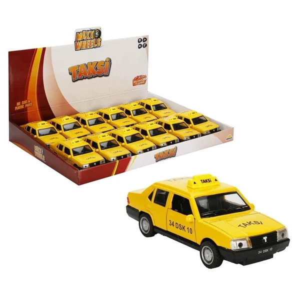 OMZ MXX AÇIK 1/32 ARABA TAKSİ 13CM SES/IŞIK (1ADET) Kız Erkek Çocuk Oyuncak Eğitici Oyuncaklar ürün görseli 1
