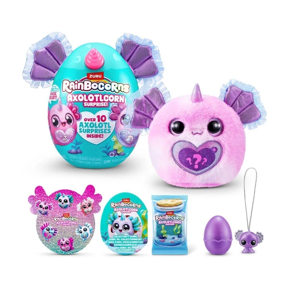 OMZ RAR35000 Rainbocorn Axolotlcorn Sürpriz Peluş Kız Erkek Çocuk Oyuncak Eğitici Oyuncaklar ürün görseli 1