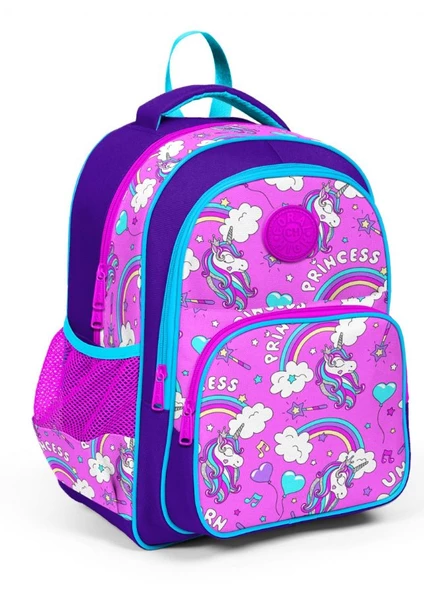 Coral High Mor - Açık Pembe Unicorn Desenli İlkokul Çantası - Kız Çocuk ürün görseli 1