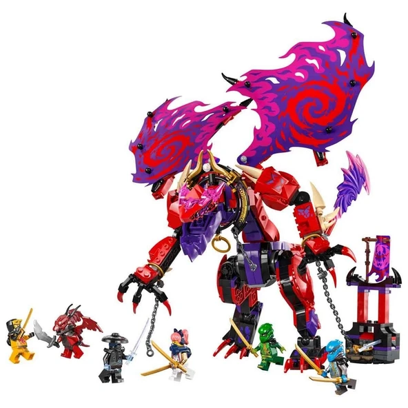 OMZ LEGO NINJAGO Thunderfang Kaos Ejderhası 71832 Kız Erkek Çocuk Oyuncak Eğitici Oyuncaklar ürün görseli 1