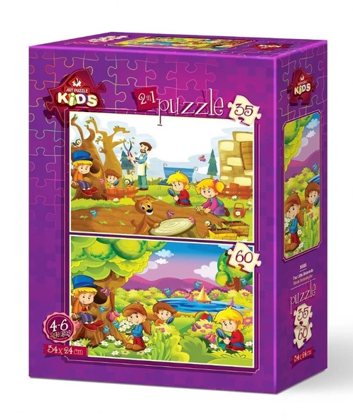Art Puzzle Minik Botanikçiler 2'li 35+60 Parça Yapboz ürün görseli 1