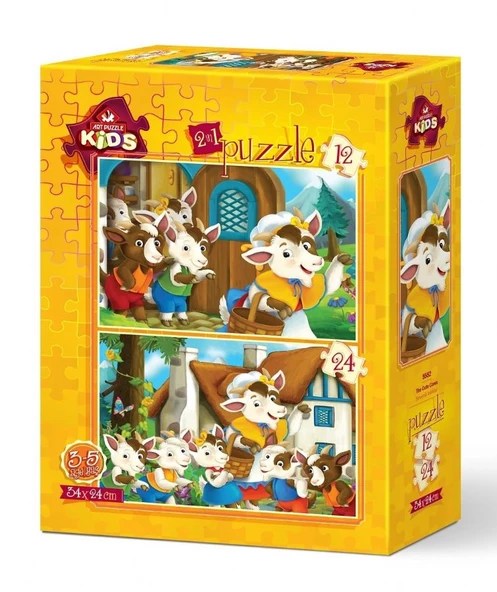 Art Puzzle 12+24 Parçalık Sevimli İnekler Çocuk Yapboz ürün görseli 1