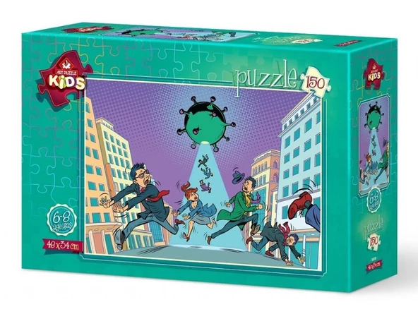 Art Puzzle 150 Parça Virüsten Kaçış Çocuk Puzzle ürün görseli 1