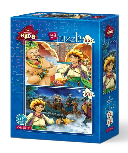 Art Puzzle Sihirli Lamba 2x100 Parça Erkek Çocuk Yapboz ürün görseli 1