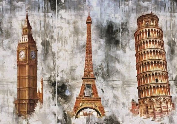 Art Puzzle Üç Şehir Üç Kule 1000 Parça Puzzle - Resim 2