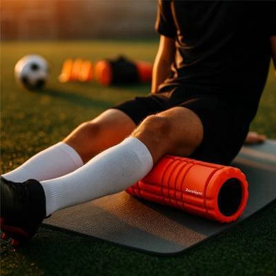 Zerogym Pro Foam Roller Orta Sert 32cm x 14cm Turuncu - Resim 4