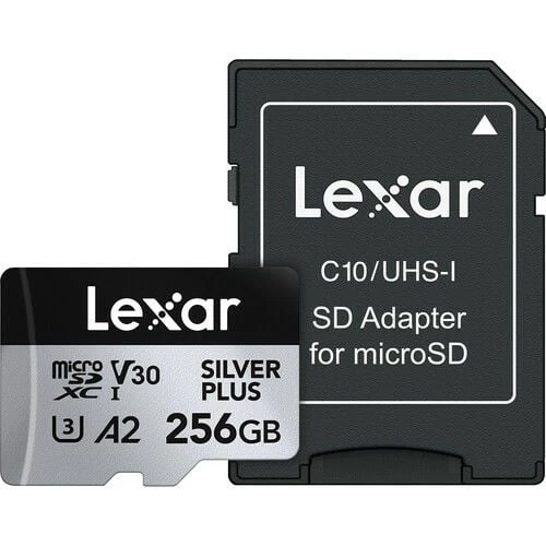 Lexar 256GB 205 MB/s Silver Plus microSD UHS-I V30 Hafıza Kartı "Resmi Distribütör Garantili" ürün görseli 1