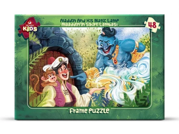 Art Çocuk Puzzle 48 Parça Alaaddin'in Sihirli Lambası Çerçeveli Yapboz ürün görseli 1