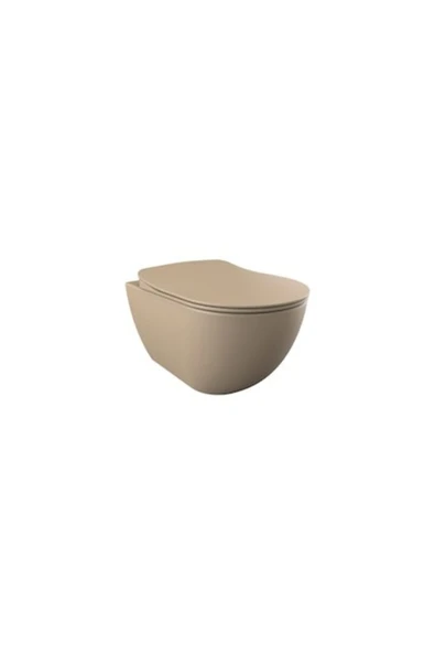 CREAVİT FE322 Free Rim-off Kanalsız Asma Klozet Cappucino Mat ürün görseli 1
