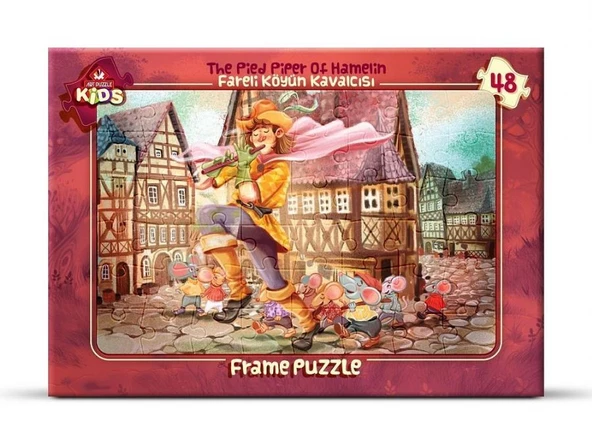 Art Çocuk Puzzle 48 Parça Fareli Köyün Kavalcısı Çerçeveli Puzzle ürün görseli 1