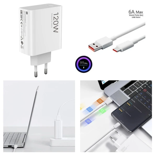 Orijinal Xiaomi Şarj Cihazı Telefon Veya Bilgisayar İçin - 120 Watt ürün görseli 1