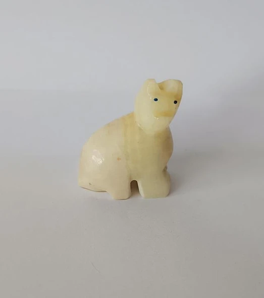 Kedi Oniks Taşı Biblo Mermer Onix Ev Ofis Dekor Masa Süsü ürün görseli 1