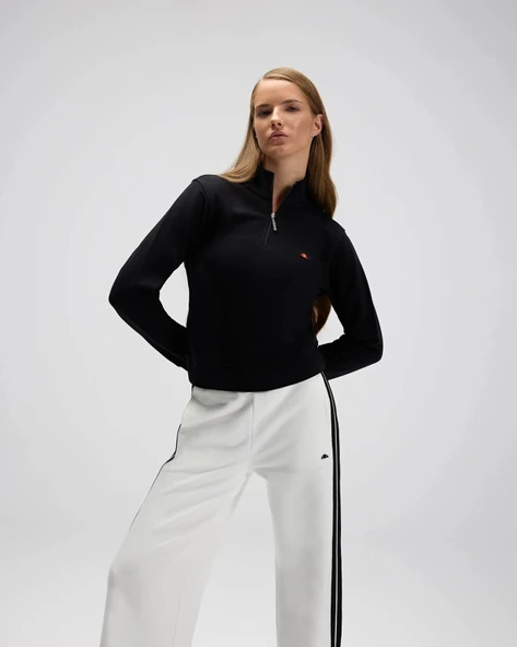 Ellesse EF557-BK Kadın Siyah Yarı Fermuarlı Sweat ürün görseli 1