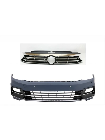 VW PASSAT B8 2015-2019 R LİNE ÖN PANJUR ÖN TAMPON ürün görseli 1