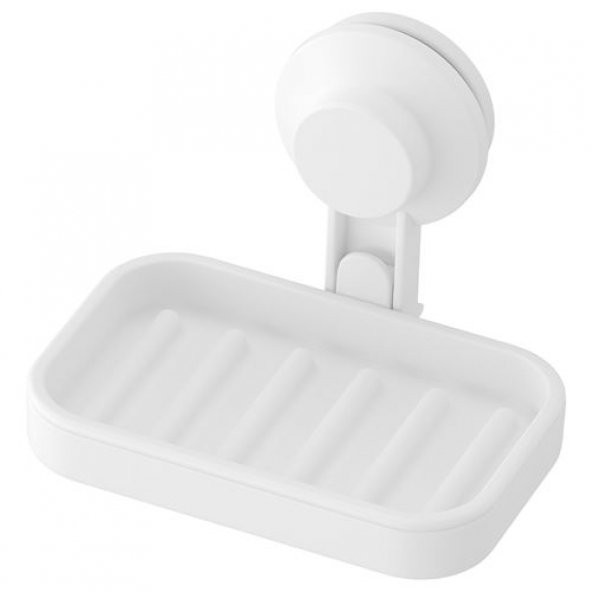 Sabunluk Vantuzlu Banyo Sabunluğu Beyaz Renk Katı Sabunluk ürün görseli 1