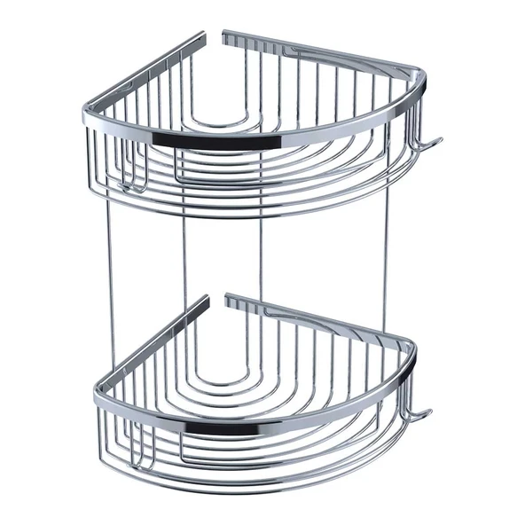 Deppot Oval Lüks Şampuanlık 20x20 - 2 Kat - Krom A.512 ürün görseli 1