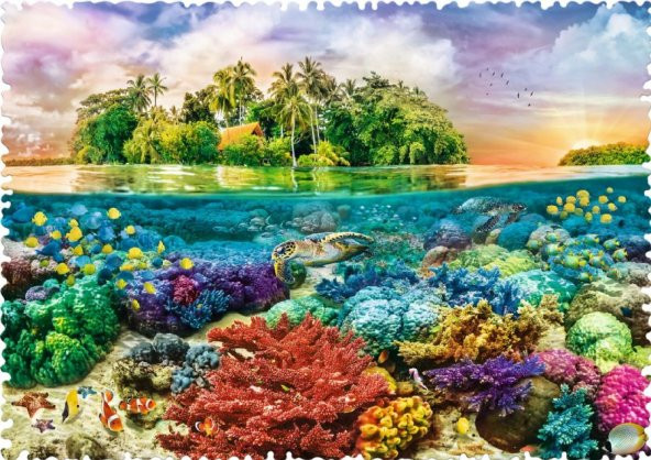 Trefl 600 Parça Çılgın Şekilli Tropikal Ada Puzzle - Resim 2