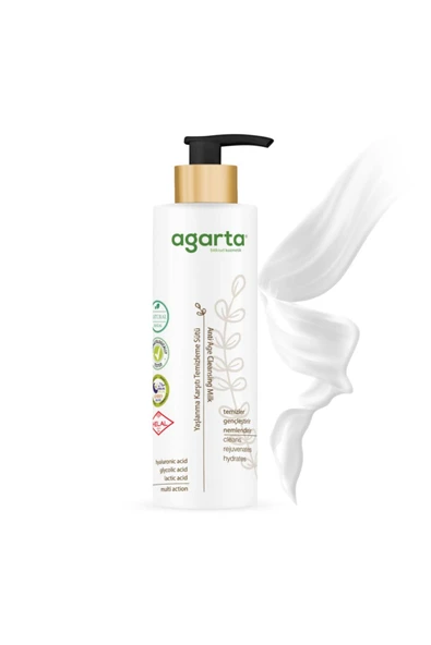 Agarta Doğal Yaşlanma Karşıtı Temizleme Sütü 225 ml ürün görseli 1