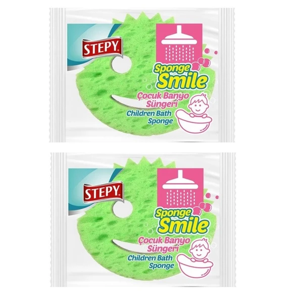 Stepy Sponge Smile Çocuk Banyo Süngeri x 2 Paket ürün görseli 1